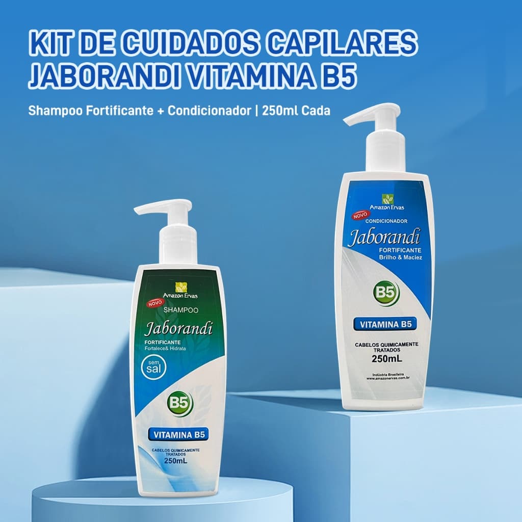 Shampoo e condicionador fortalecedor com vitamina B5: Hidrata e nutre, deixando os cabelos brilhantes e saudáveis