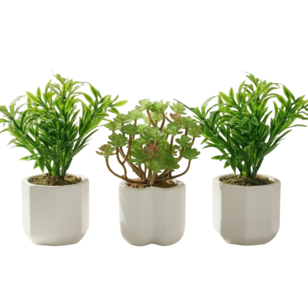 Planta Artificial Arranjo Decorativo Kit 3