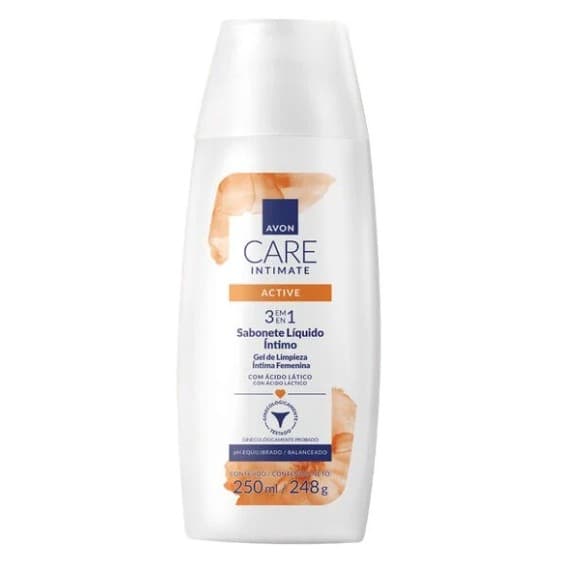 Sabonete Líquido Íntimo Active 250ml Avon
