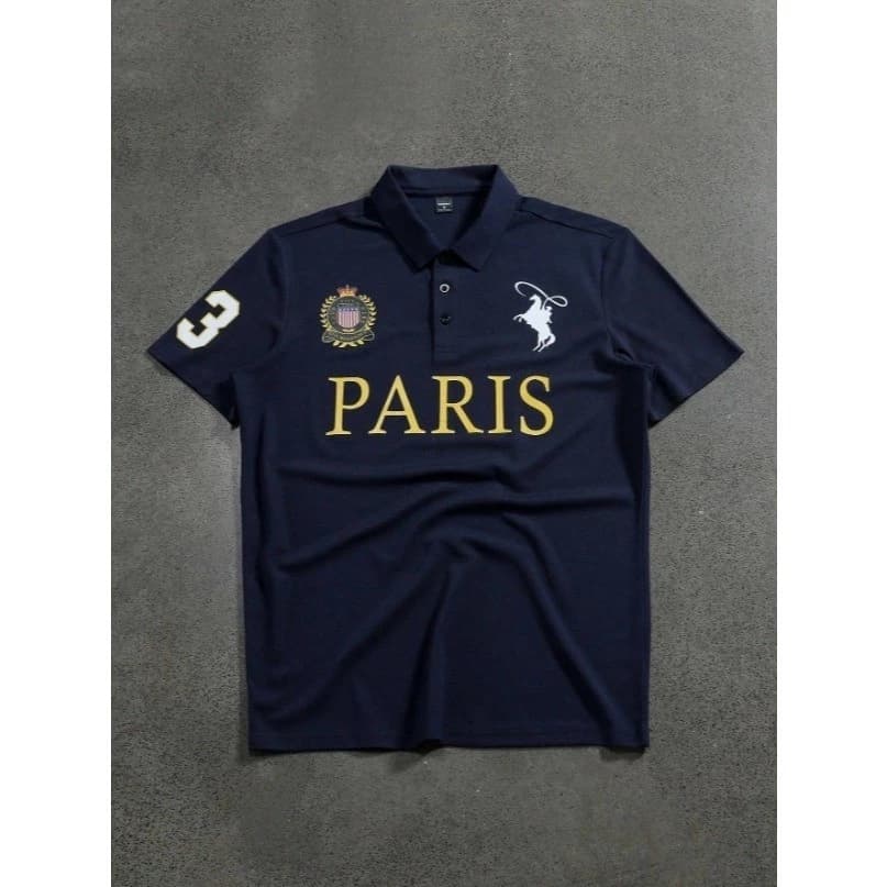Camisa Polo Masculina Casual Paris Slim Fit Premium Manga Curta