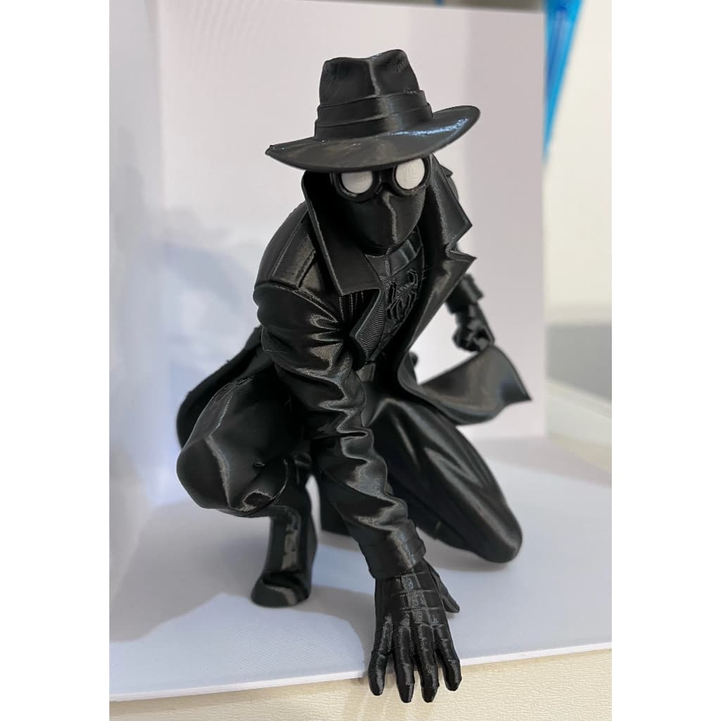 Boneco Action Figure Spider Noir Homem Aranha Decoração Para Estante e  Prateleira Detetive Vigiando