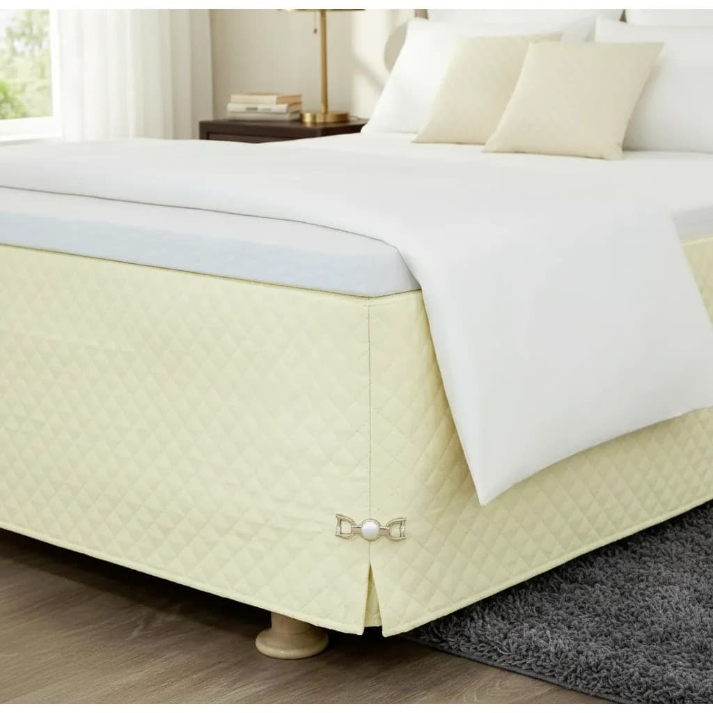 Saia para Cama Box Matelada Luxo com Pingente 40cm Solteiro Casal Queen King