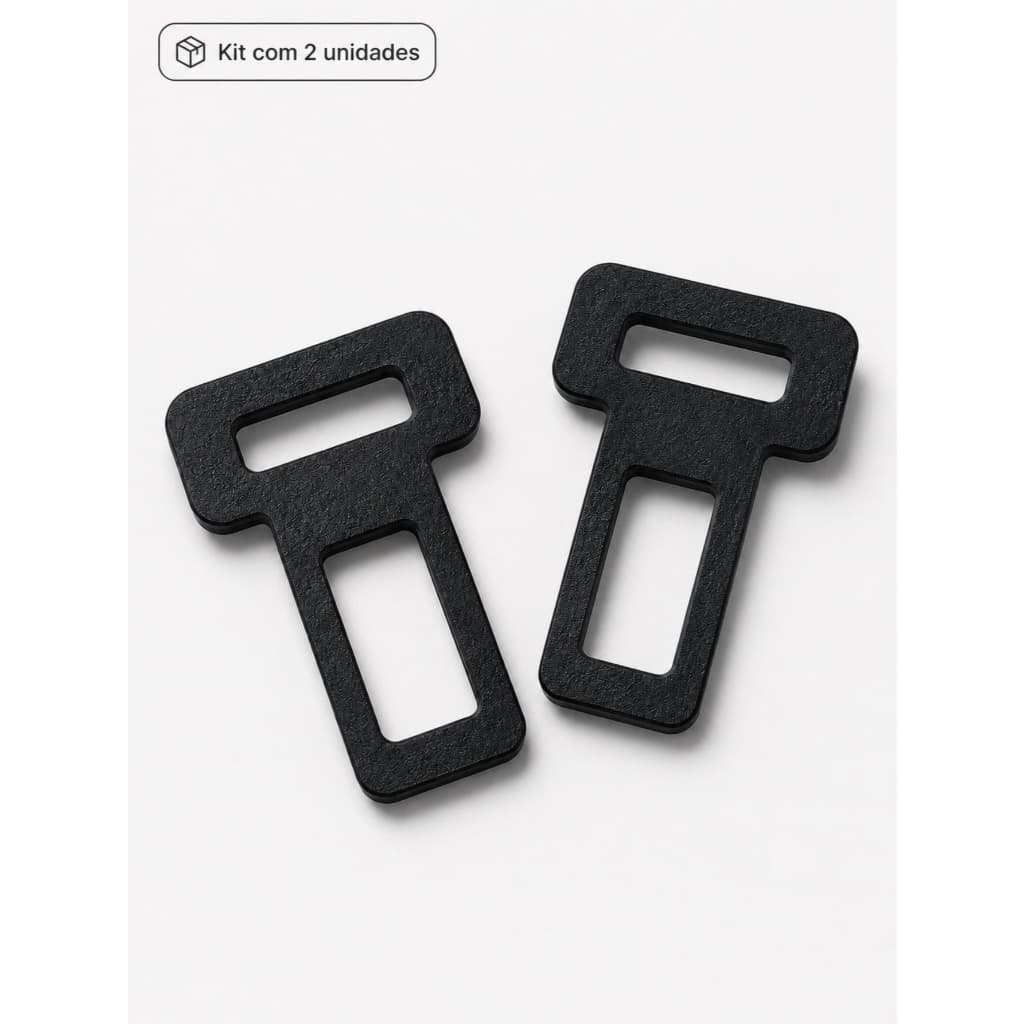 KIT 2 Fivela Lingueta Clip Cinto Segurança Carro Universal Anti Alarme Sonoro