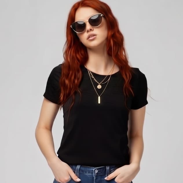 Camiseta básica feminina manga curta lisa