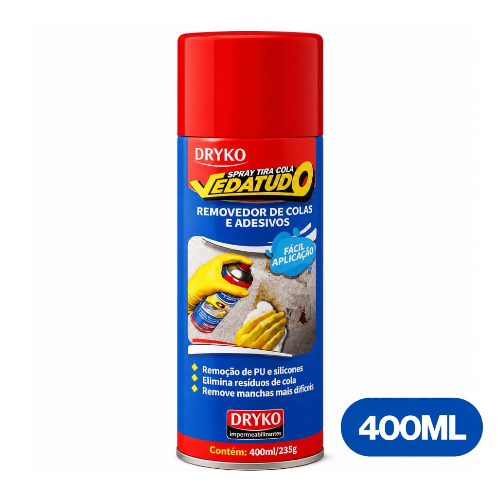 Spray Tira Cola E Removedor De Grude Adesivo Silicone Dryko - 400ml