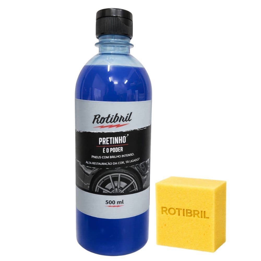 Pretinho de Pneu 500ml Muito Brilho e toque Seco para Pneus e Borrachas
