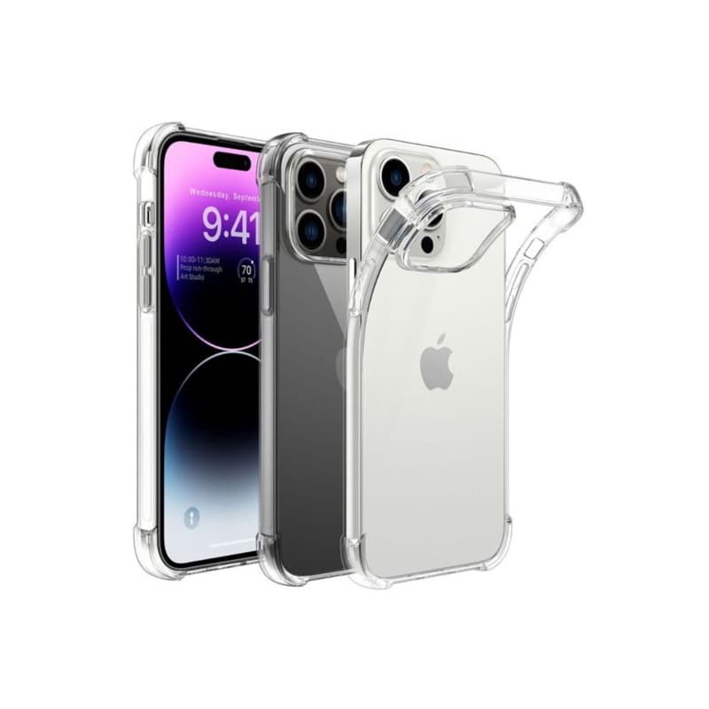 CAPA TRANSPARENTE BÁSICA BORDA ANTI IMPACTO PARA IPHONE