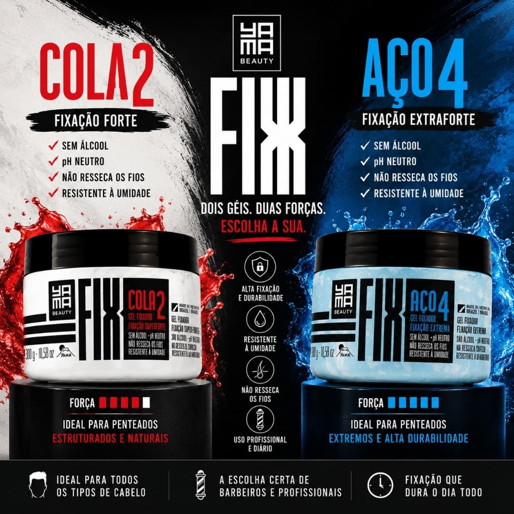 Gel Fixador Yamá Cola 2 ou Aço 4 Alta Fixação Escolha a Variação 300g