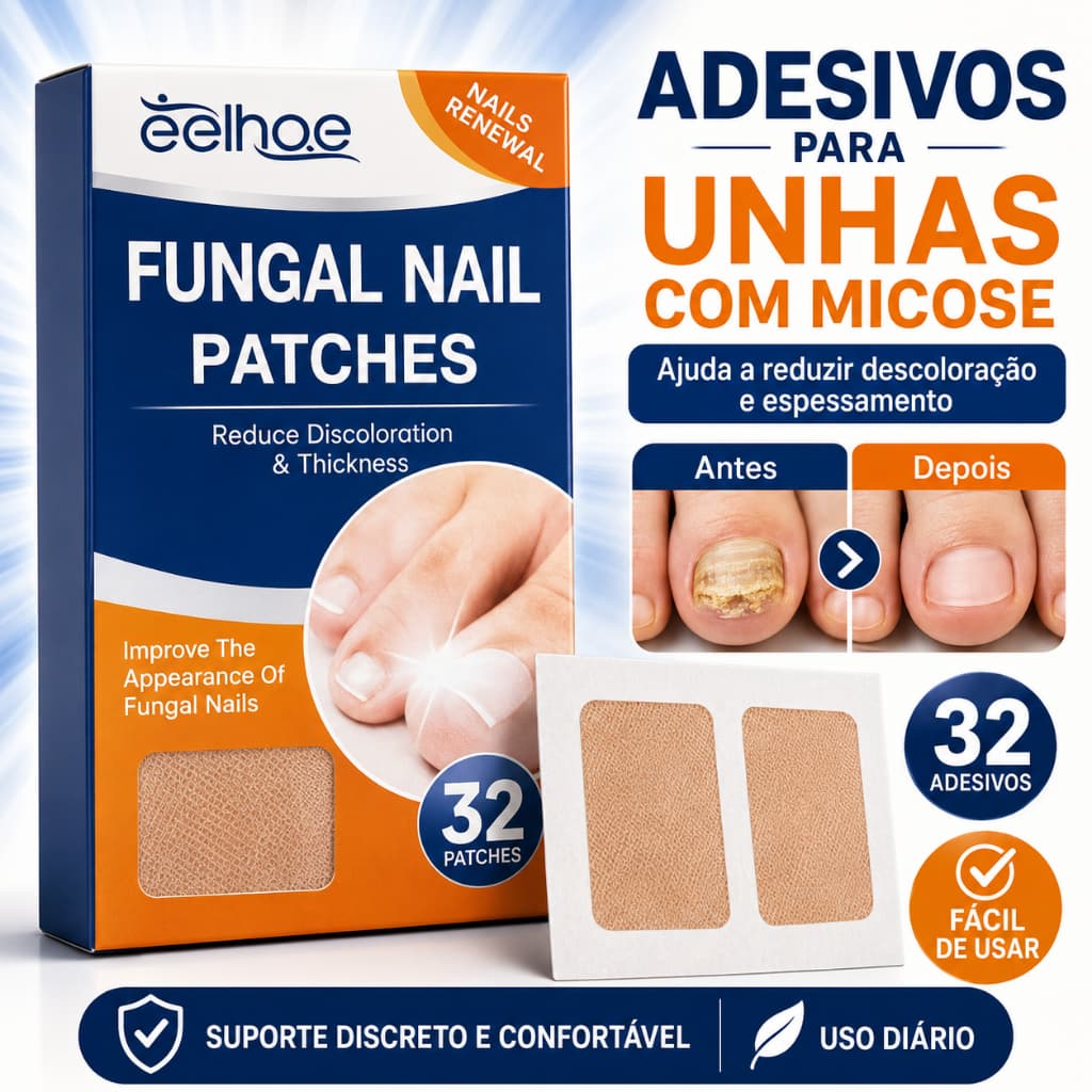 Kit Adesivo Reparador de Unhas Pés Fungo, usado para reparar unhas dos pés,unhas com fungo,infecção fúngica e paroníquia