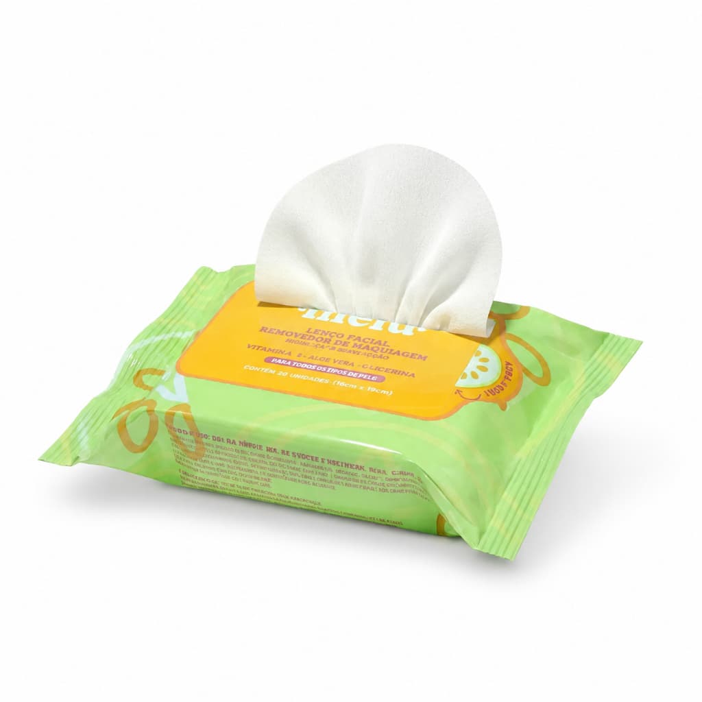 Lenço Demaquilante Facial Removedor De Maquiagem Melu By Ruby Rose
