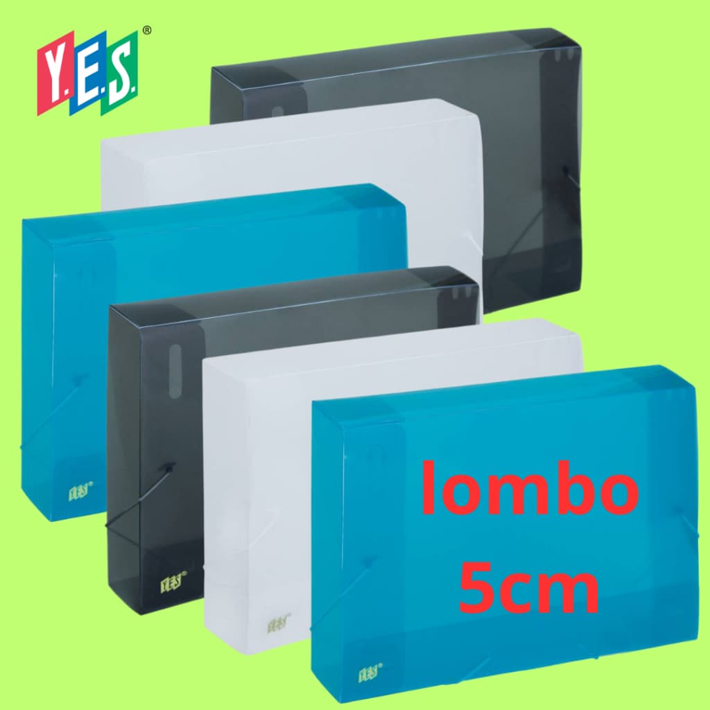 Pasta Aba Elástica YES 5cm tamanho Ofício transparente com elástico de silicone CX050S