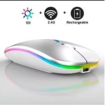 Mouse Luminoso sem fio, recarregável de 2.4 GHZ E-1200 H'Maston