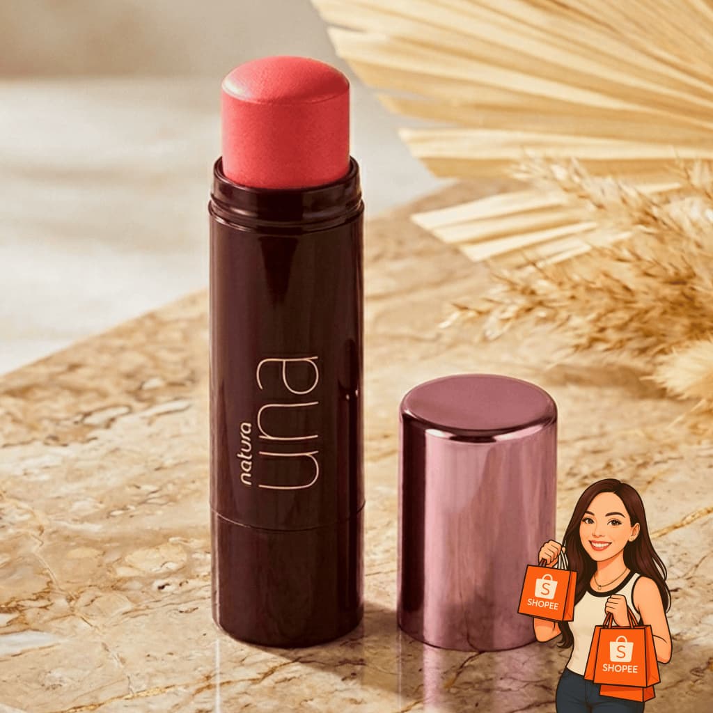 Natura Una Lip e Blush Stick Multifuncional Cor Coral