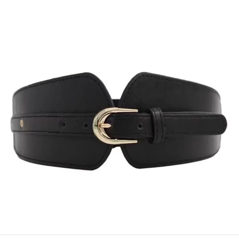 Cinto Elástico Feminino Elegante Retrô Com Fivelas Ajustáveis