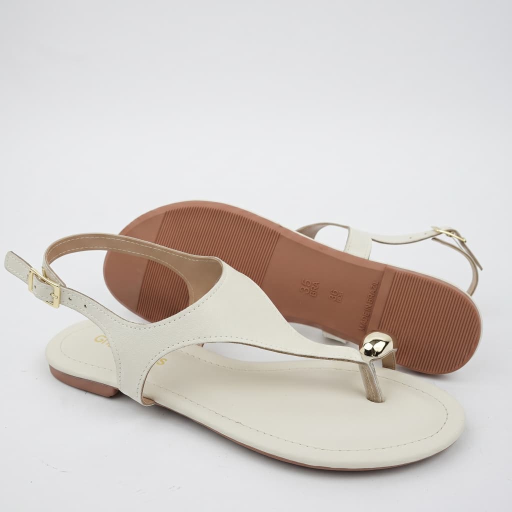 Rasteira Feminina Delicada | Detalhe Dourado para Arrasar no Verão 34 ao 39 - COMPRE JÁ