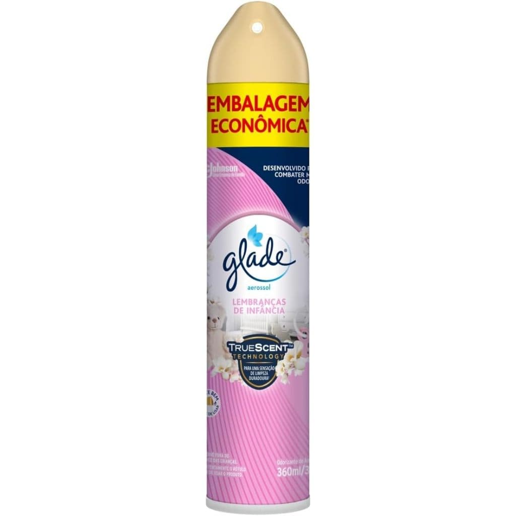 Glade Aromatizador de Ambiente, Odorizador de Ambiente, Lembranças de Infância, Aerosol 360ml