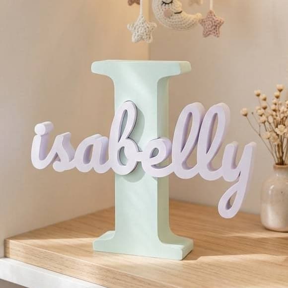 Nome 3D Letreiro Personalizado Decorativo Presente