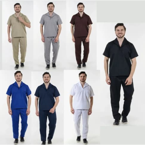 Conjunto Masculino Oxford Gola  Manutenção Limpeza Serviços Gerais Jardineiro Mecânico Pintor