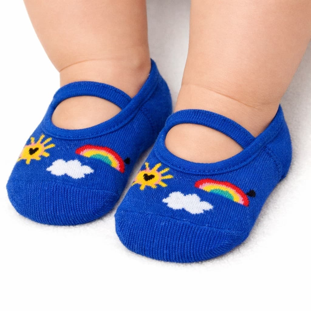Meia Sapatilha Antiderrapante 21/24 P Cantarola Infantil Criança Algodão