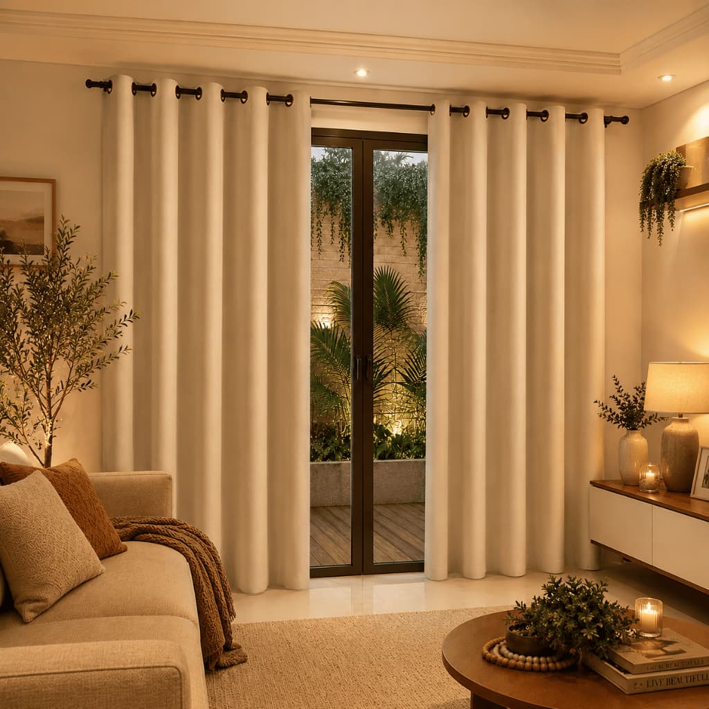 Cortina Sala 3 Metros Tecido Oxford Quarto Decoração Para Varão Simples 3,00x2,30