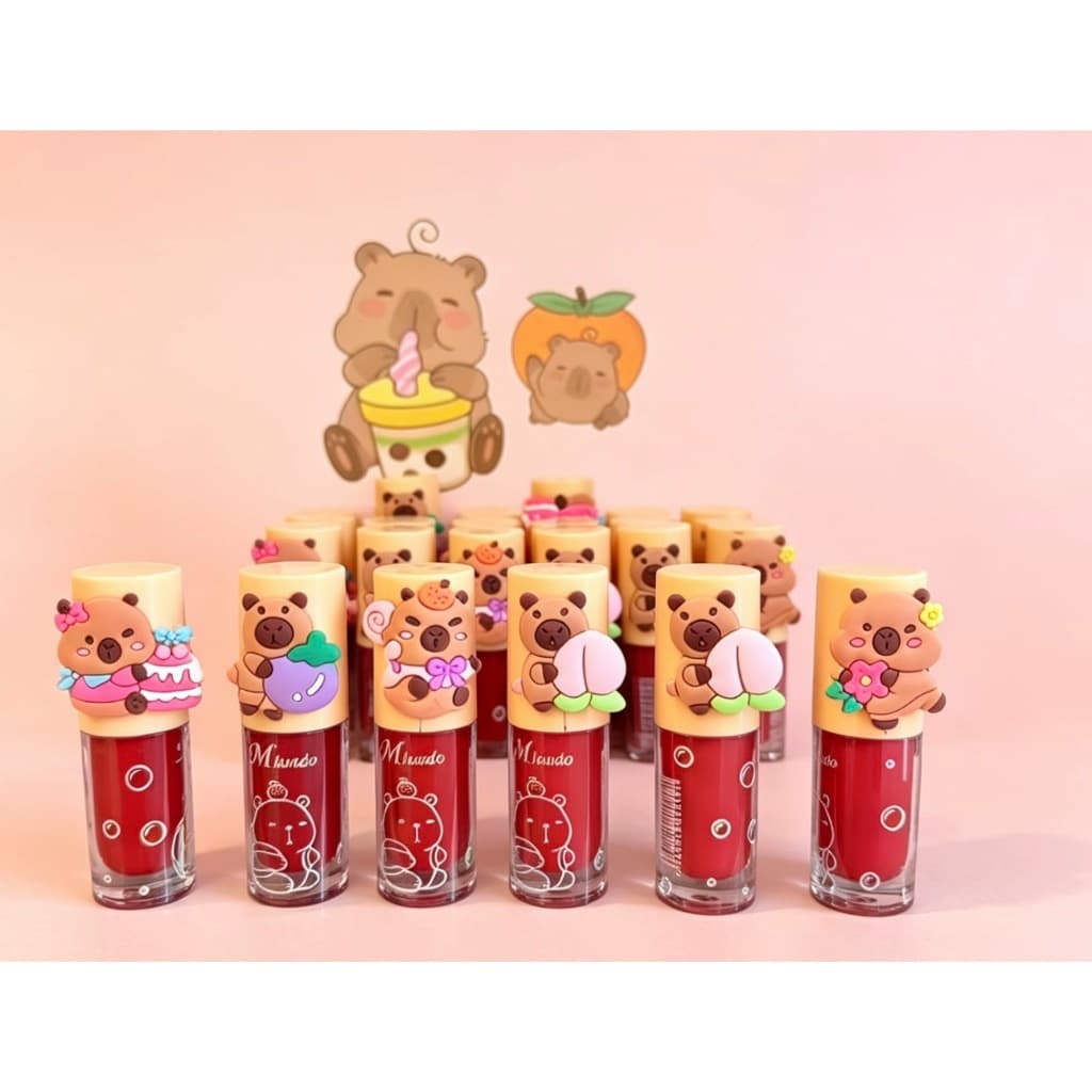 Gloss Labial Fofo de Capivara! Vermelho Versátil Que Valoriza Todo Tom de Pele