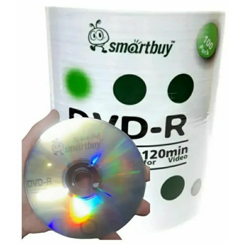 100 DVD-R SMARTBUY LOGO PRATA  4.7GB 120 MINUTOS 16X