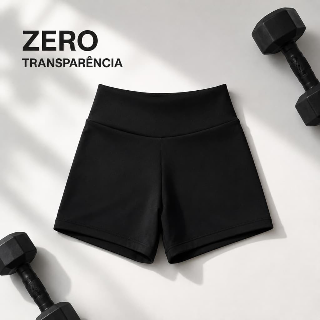 Short Bermudinha Fitness Feminina Short de Malhar Zero Transparência