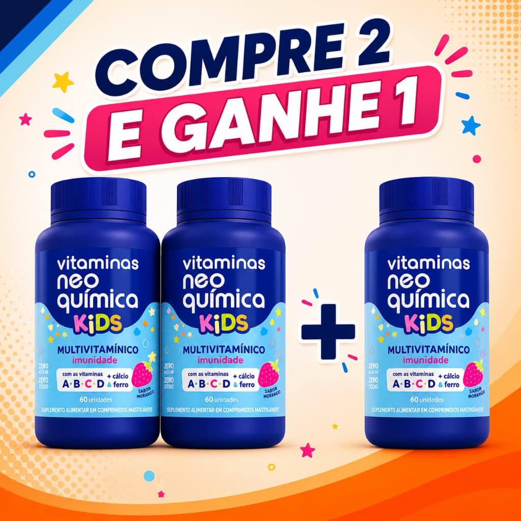 Pague 2 Leve 3 Neo Quimica Kids 60 Comprimidos Mastigavel