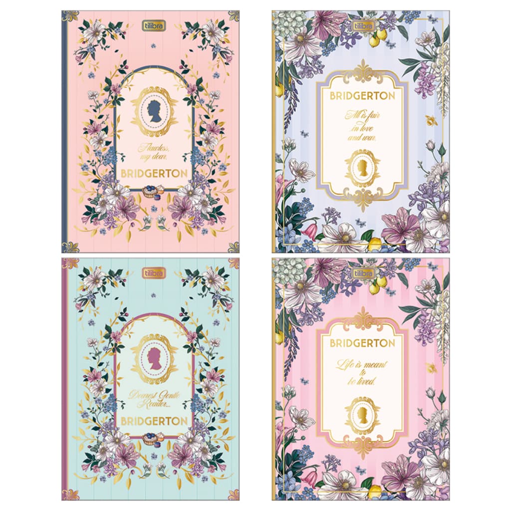 Caderno Brochura Colegial Especial Bridgerton 80 Folhas - Tilibra