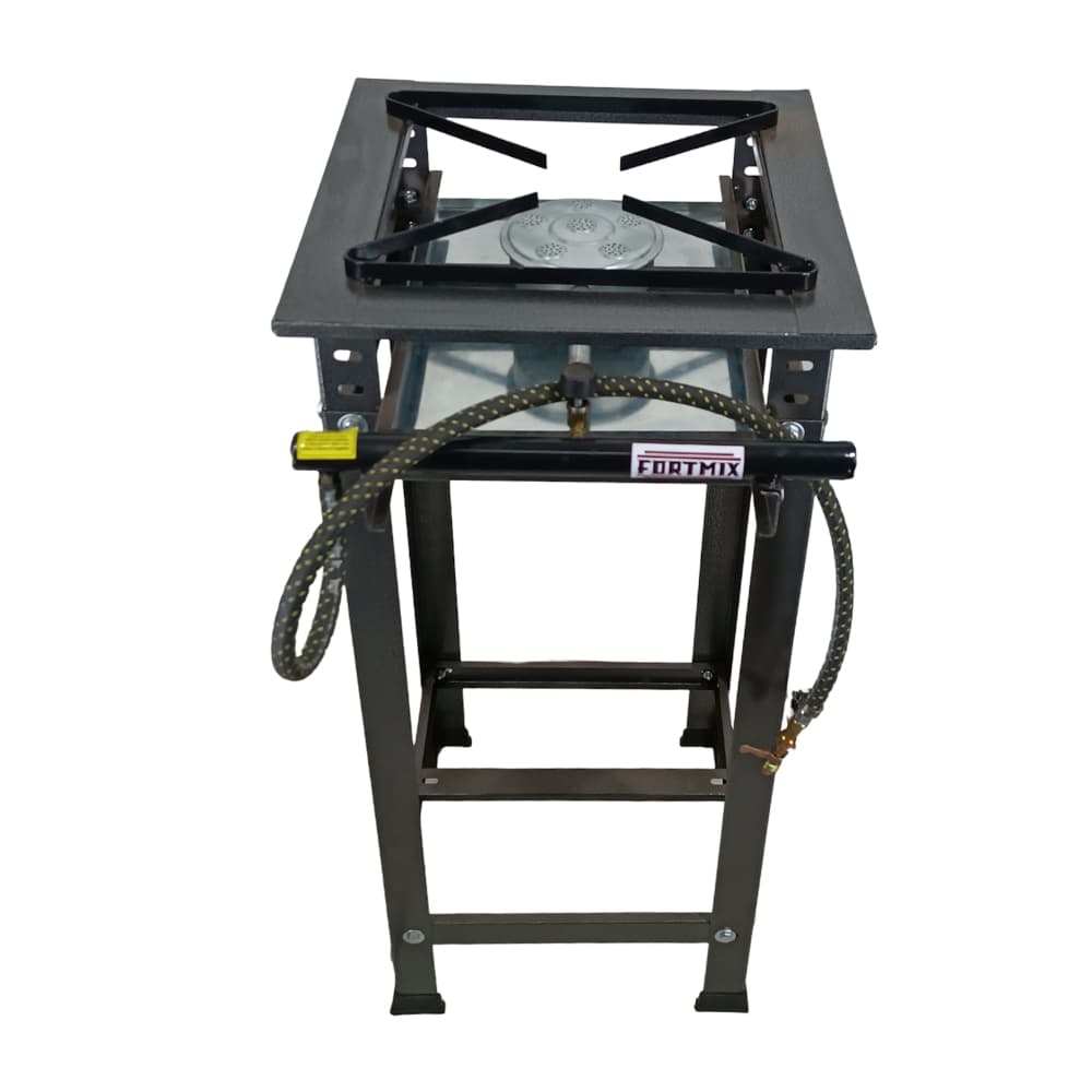 FOGÃO 1 BOCA ALTA PRESSÃO 30x30 COM REGISTRO - ENVIO IMEDIATO