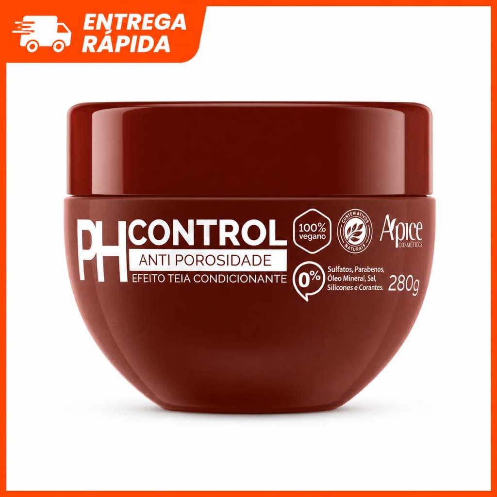 Acidificante Capilar Apse PH Control 280g Tratamento Anti Porosidade Brilho Maciez Low Poo No Poo