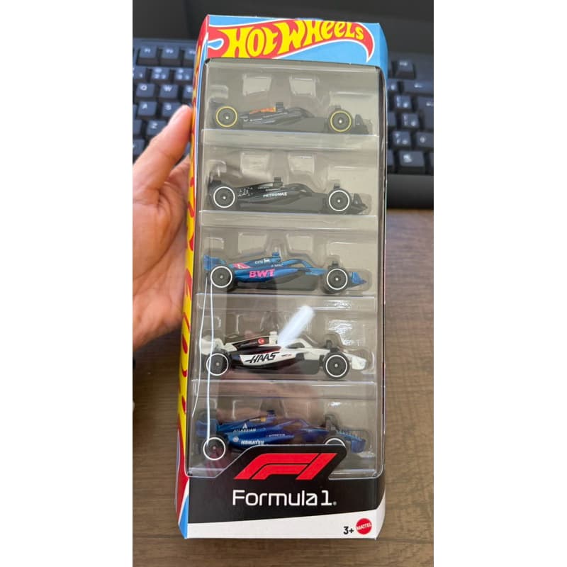 Pack Fórmula 1 Hot Wheels Mattel Original – 5 Carrinhos Escala 1:64 Colecionável
