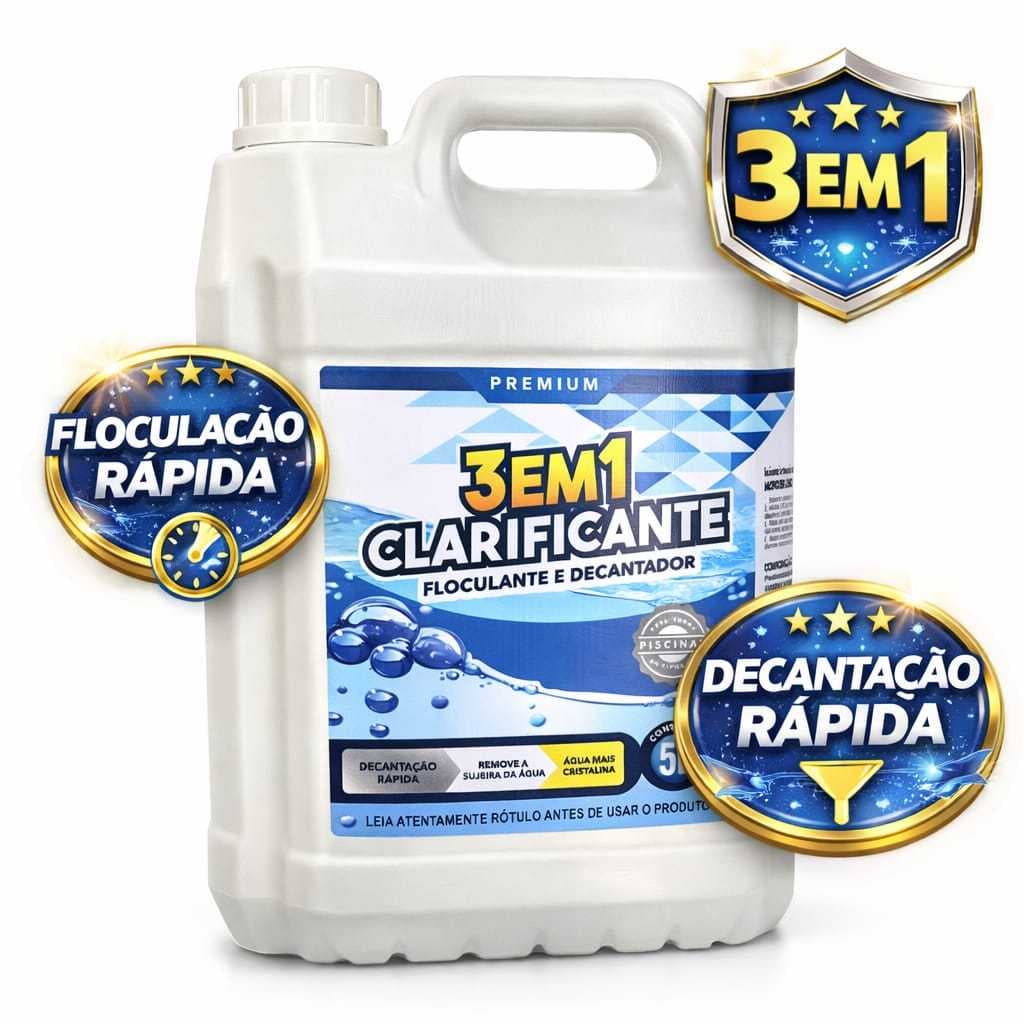 Clareador de Piscina 3 em 1 Água Perfeita em Minutos 5 lt