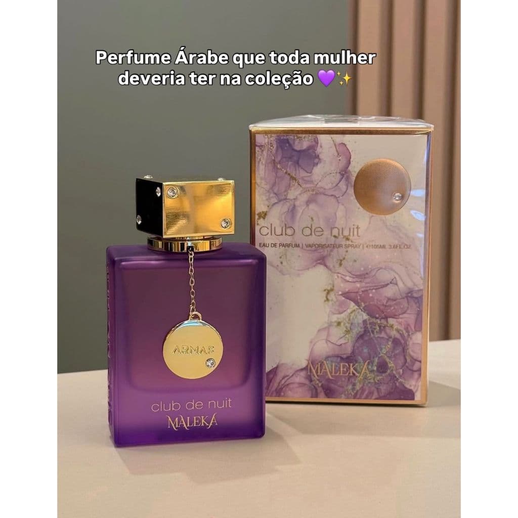 Perfume Árabe Feminino Club de Nuit Maleka 100ml