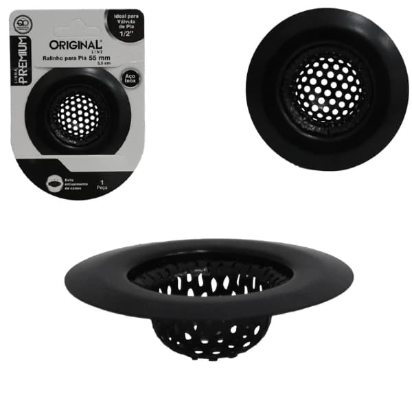 RALO DE INOX PARA PIA PEQUENO BLACK PREMIUM 5,5CM