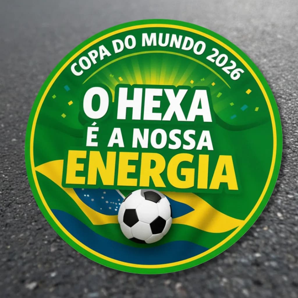 Kit 2 Adesivos Hexa É A Nossa Energia Copa 2026 Vinil Carro