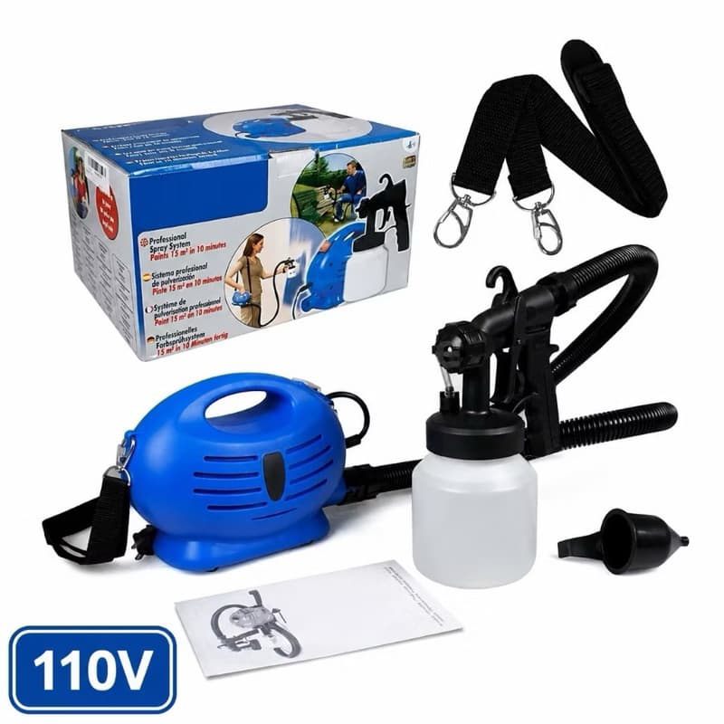 Pistola Elétrica Pintura Pulverizador de Tinta Compressor 650w 110v