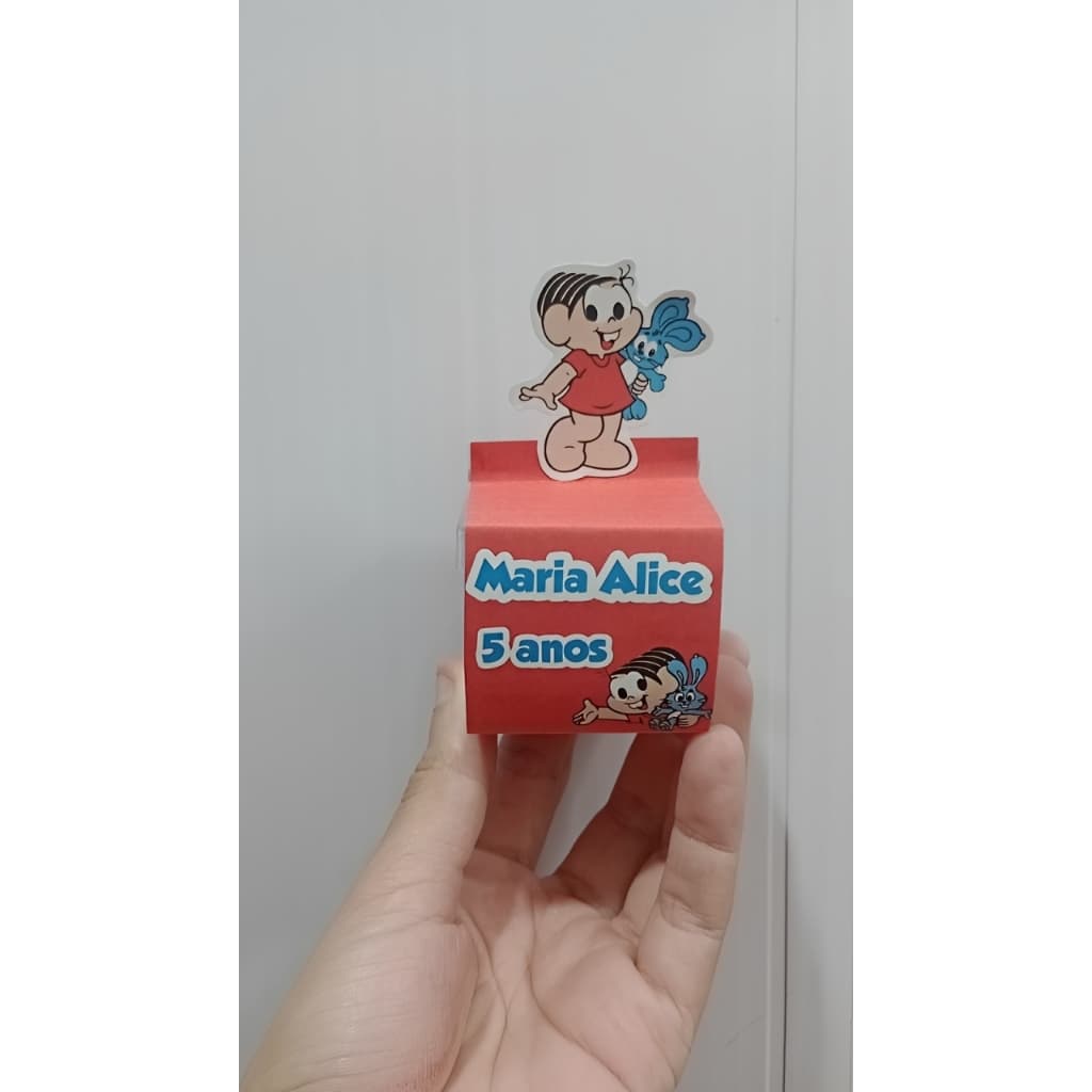 Mônica Kit com 10 caixinhas de acrílico personalizadas Lembrancinha para festa