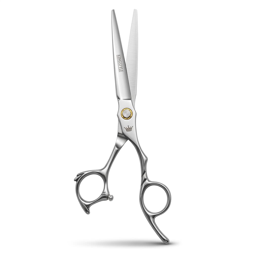 Tesoura Corte Cabelo Profissional Kingstyle Barbeiro Cabeleireiro Salão Aço Inox Ergonômica 6.0