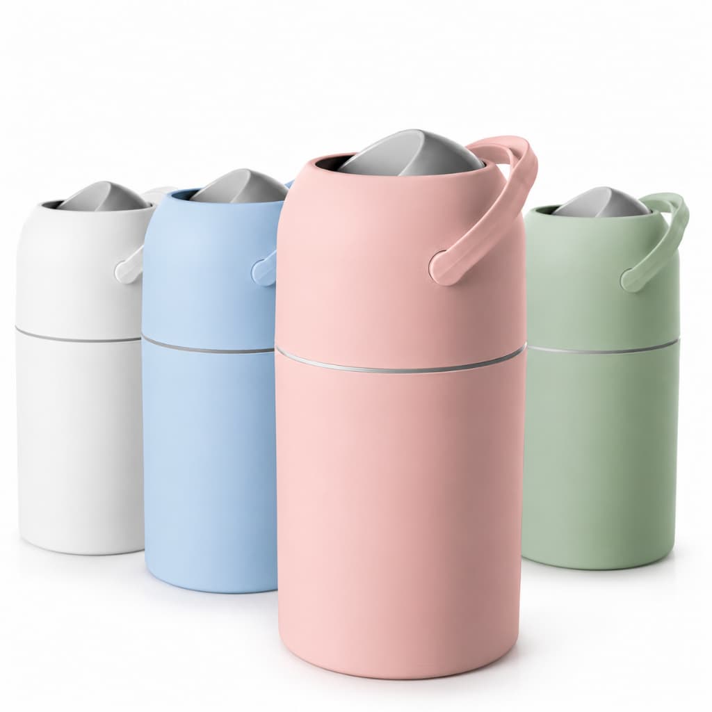 Lixeira 3 em 1 Anti Odor Para Fraldas Bebê 10L Anti Odor Quarto Infantil Banheiro Baby Mel