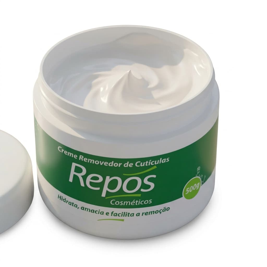 Creme Removedor e Amaciante de Cutículas Repós 500g Hidrata Amacia e Facilita a Remoção