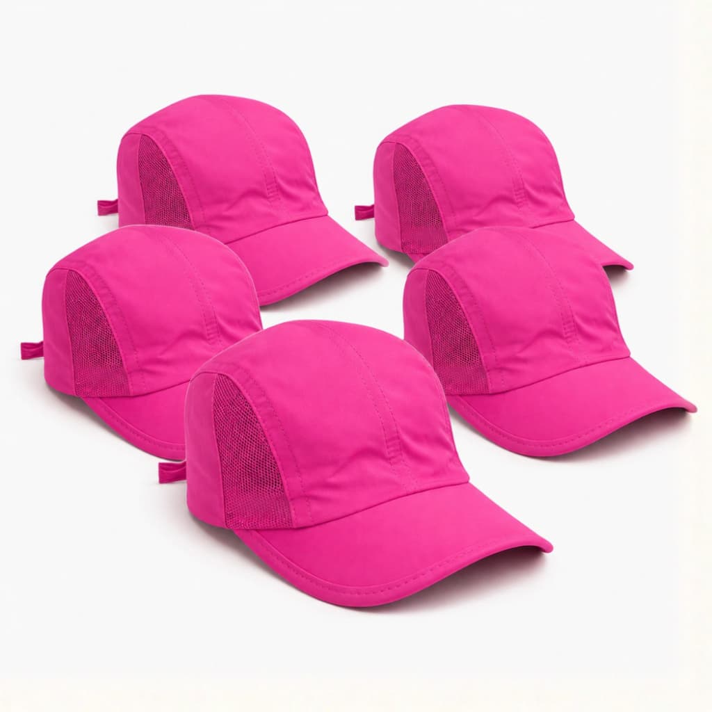 Kit Boné Tactel Liso Dri Fit Corrida Pink Rosa Corrida Aba Curva Atacado Kit Bone Para Personalizar