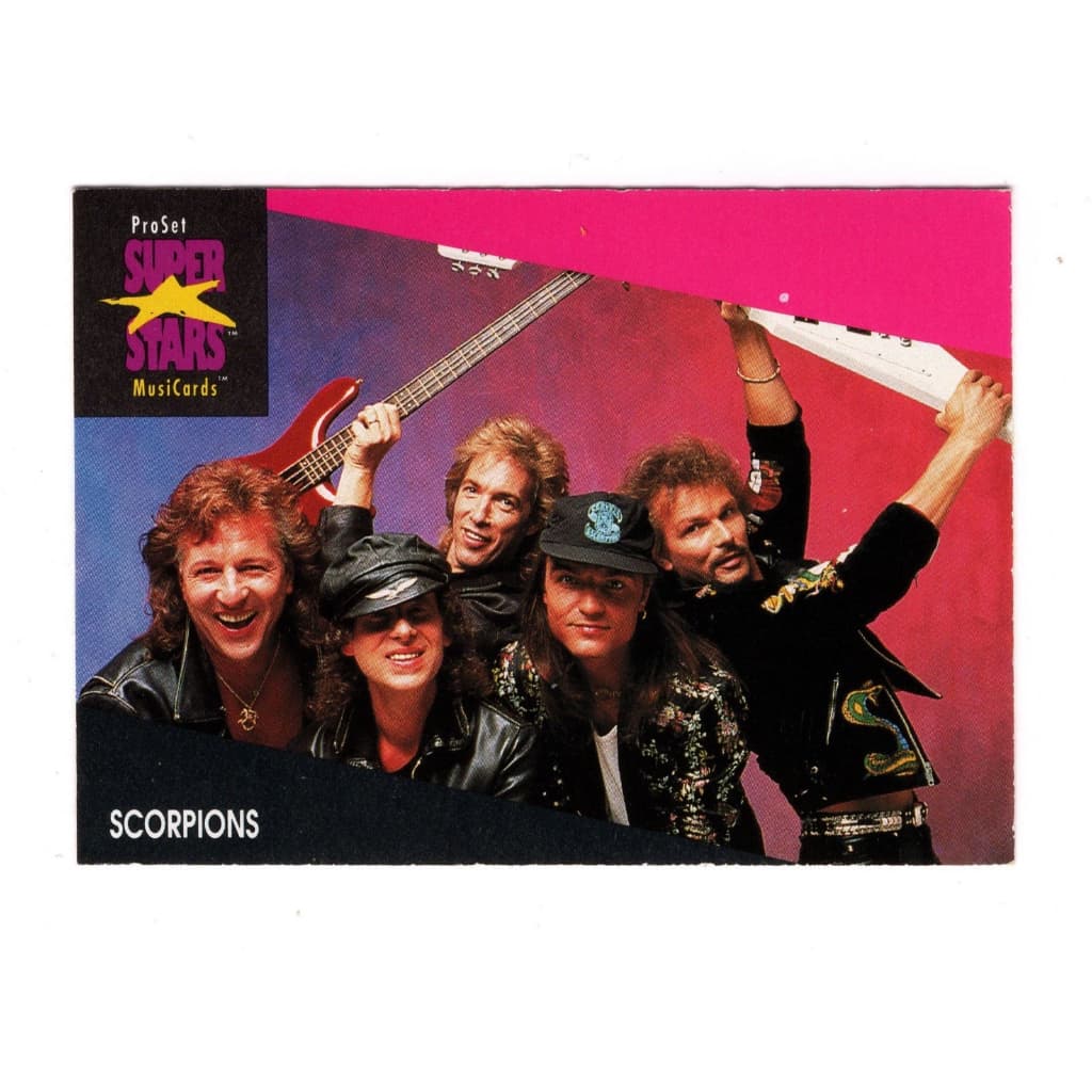 music cards Scorpions Super Stars raro original novo top