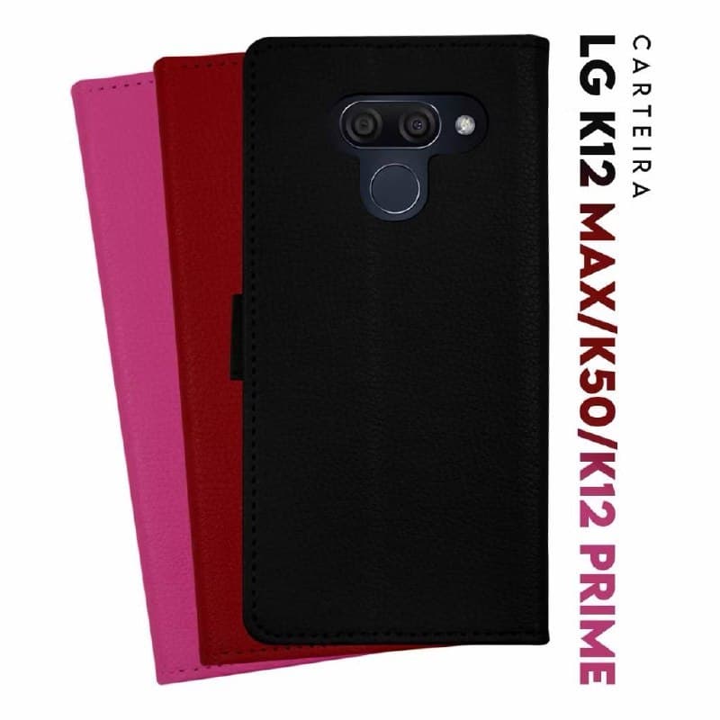 Capa Carteira Flip Celular Proteção completa 360 Fecho magnético LG K12 MAX K50 K12 PRIME