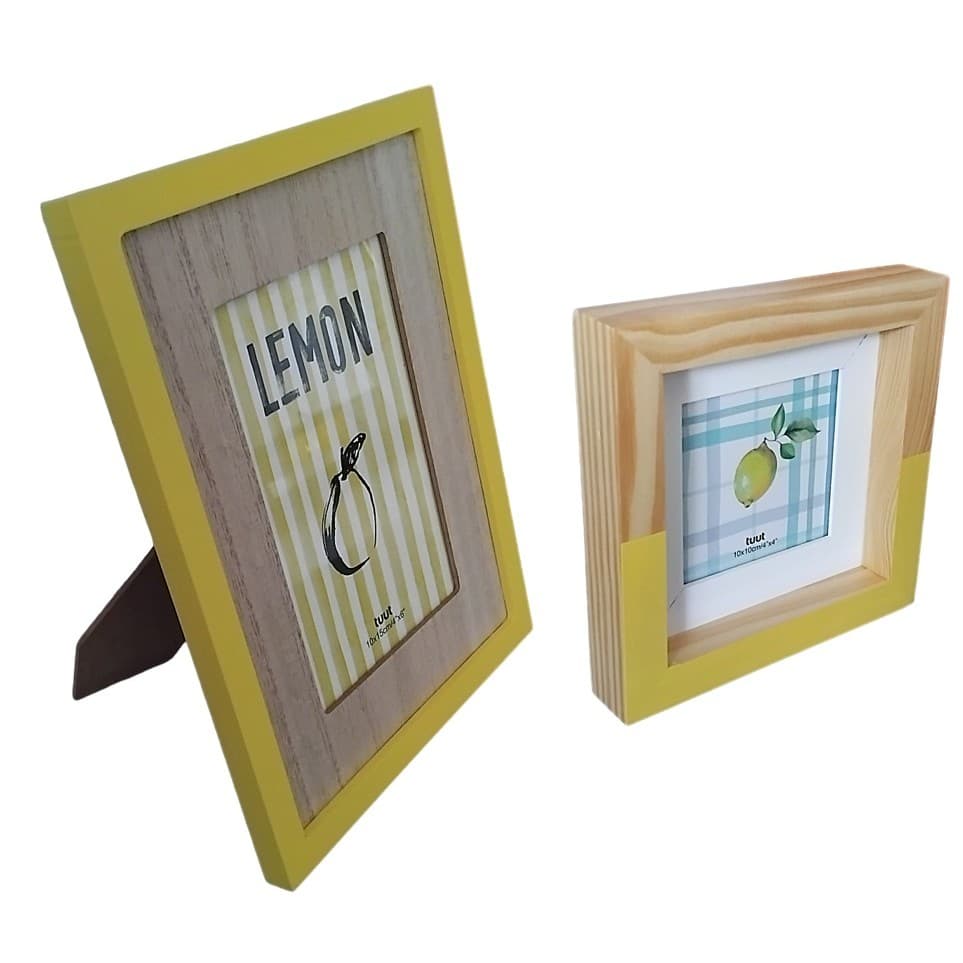 Kit 2 Porta Retrato Em Madeira Um Para Parede E Mesa E Outro Para Mesa