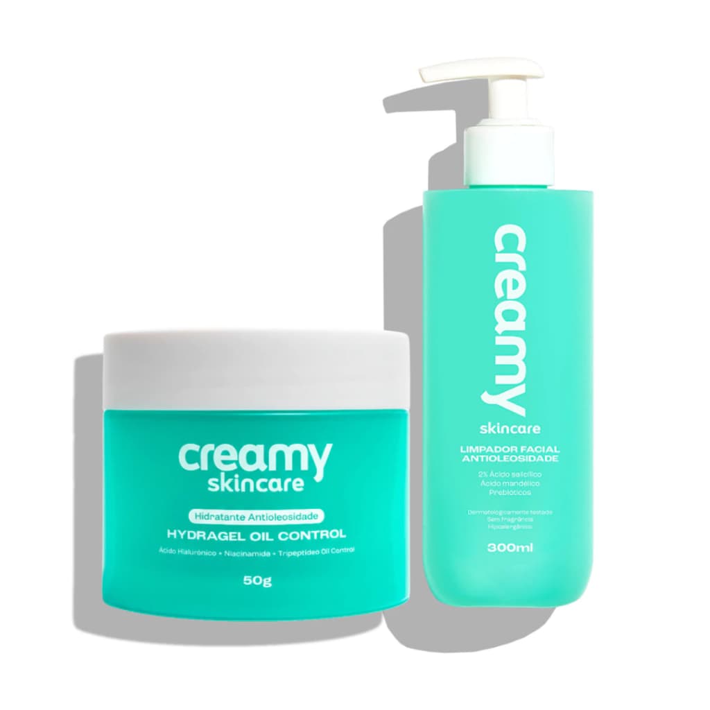 Kit Creamy Hydragel Oil control e Limpador Antioleosidade
