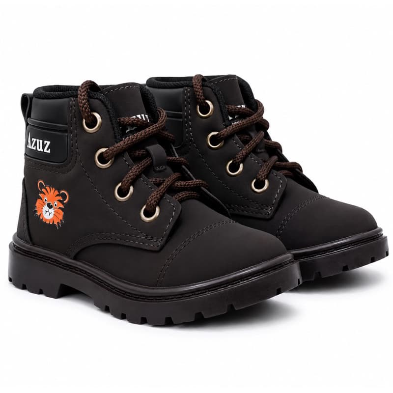 bota tigre coturno confortavel infantil