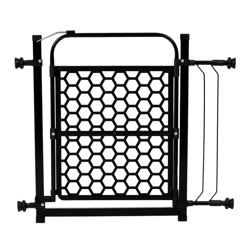 Portão Grade Pet Útil Preto Segurança com Trava Instalação 78cm a 83cm Cercado para Cães Pequenos