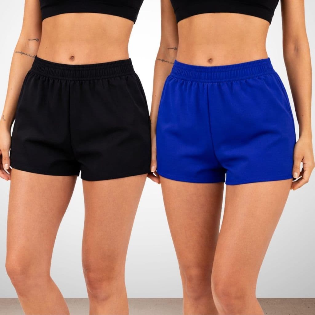 Kit 2 Shorts Feminino Esportivo Treino Academia Com Elastano Praia Confortável