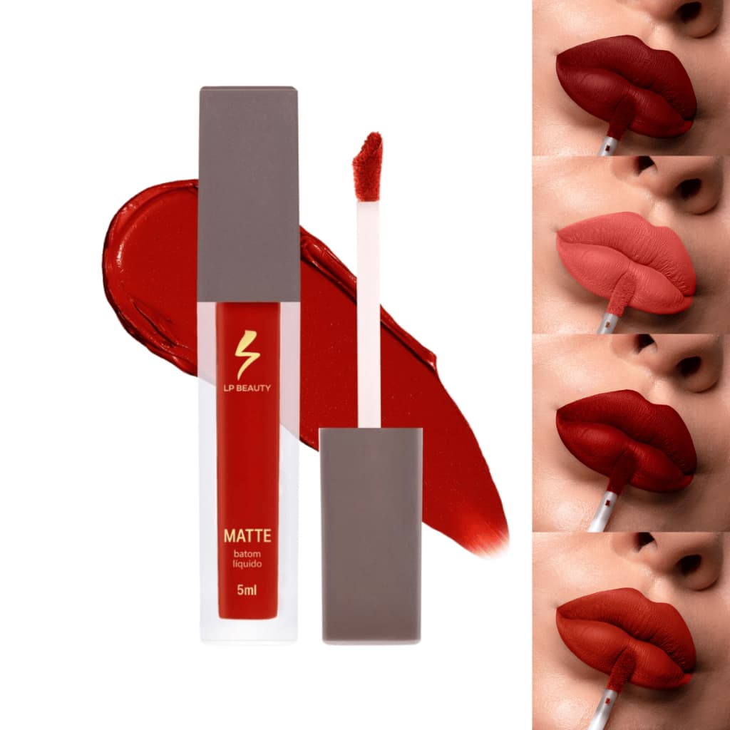 Batom Líquido Matte Longa Duração Alta Pigmentação LP Beauty